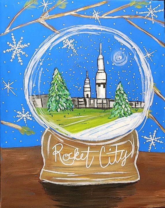 Rocket City Snowglobe Daylight