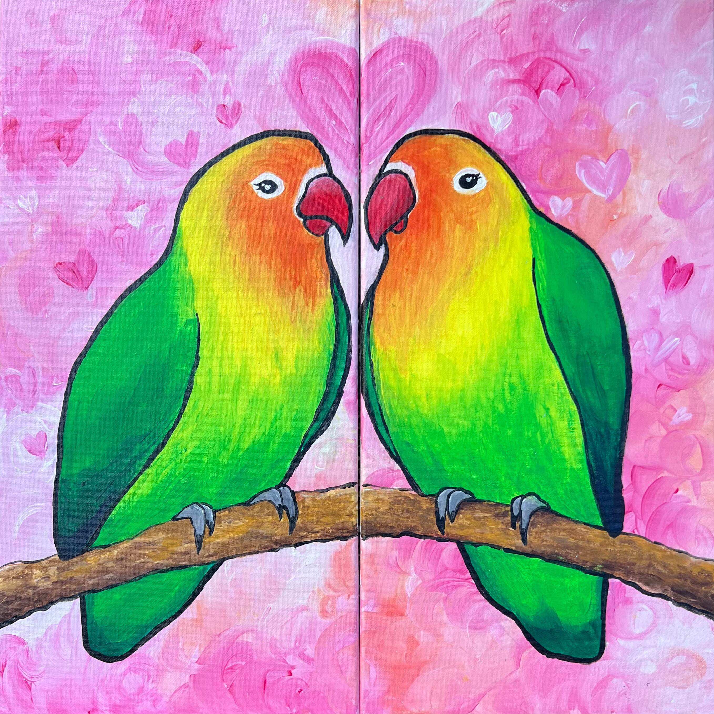 LOVEBIRDS PAINT AND SIP KIT