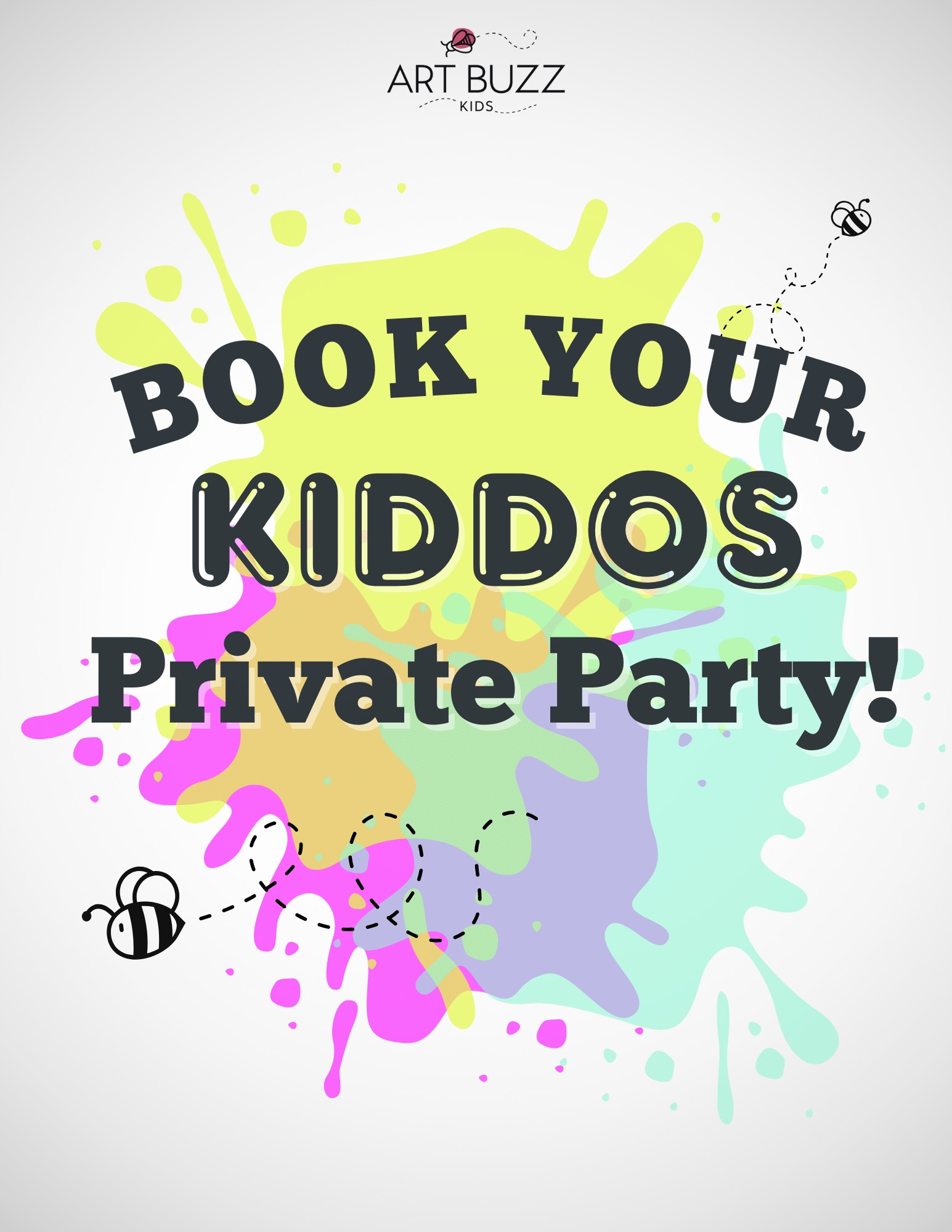 BOOK YOUR KIDDOS PRIVATE PAINT PARTY TODAY! (10 GUESTS MINIMUM)