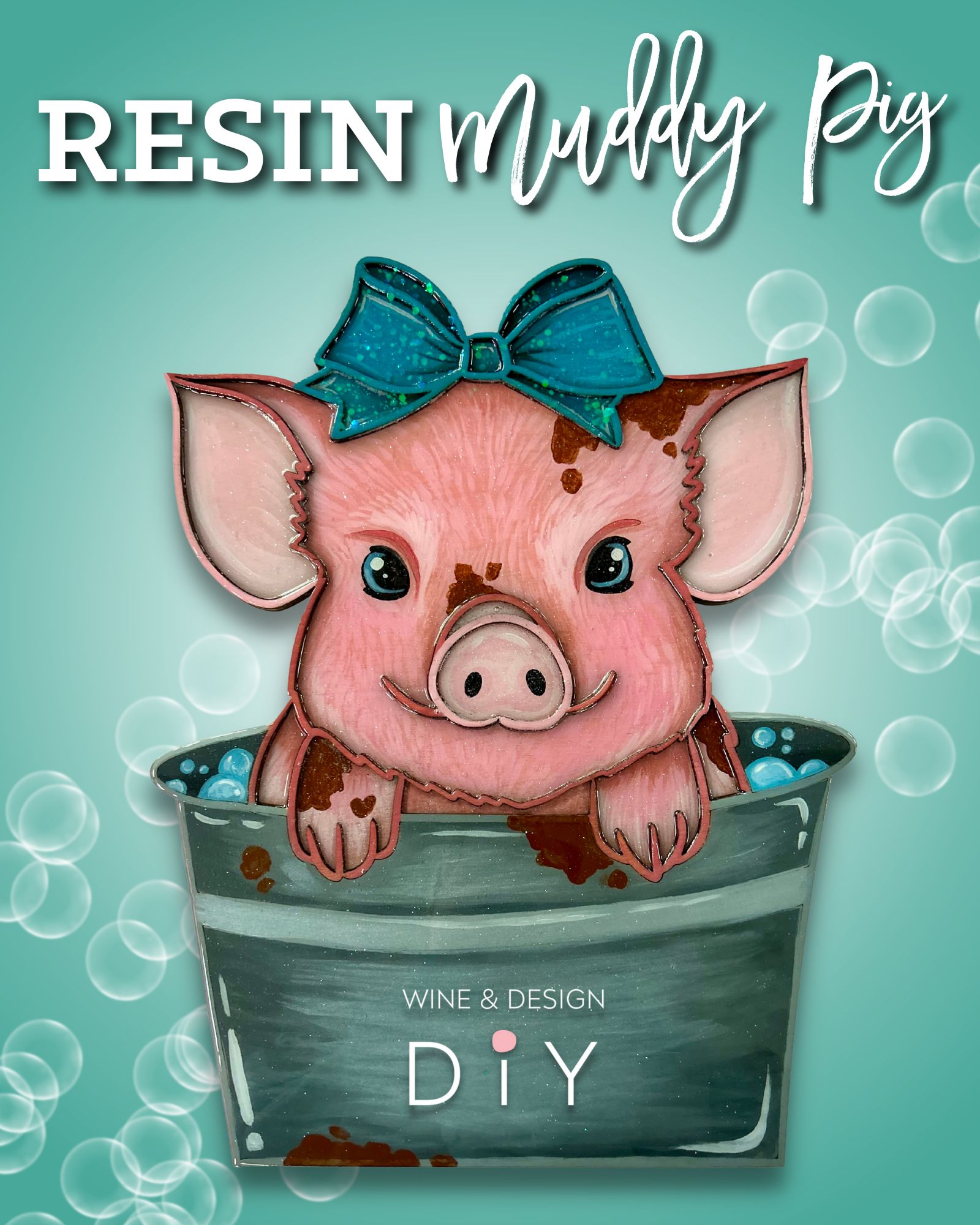 Resin Muddy Pig