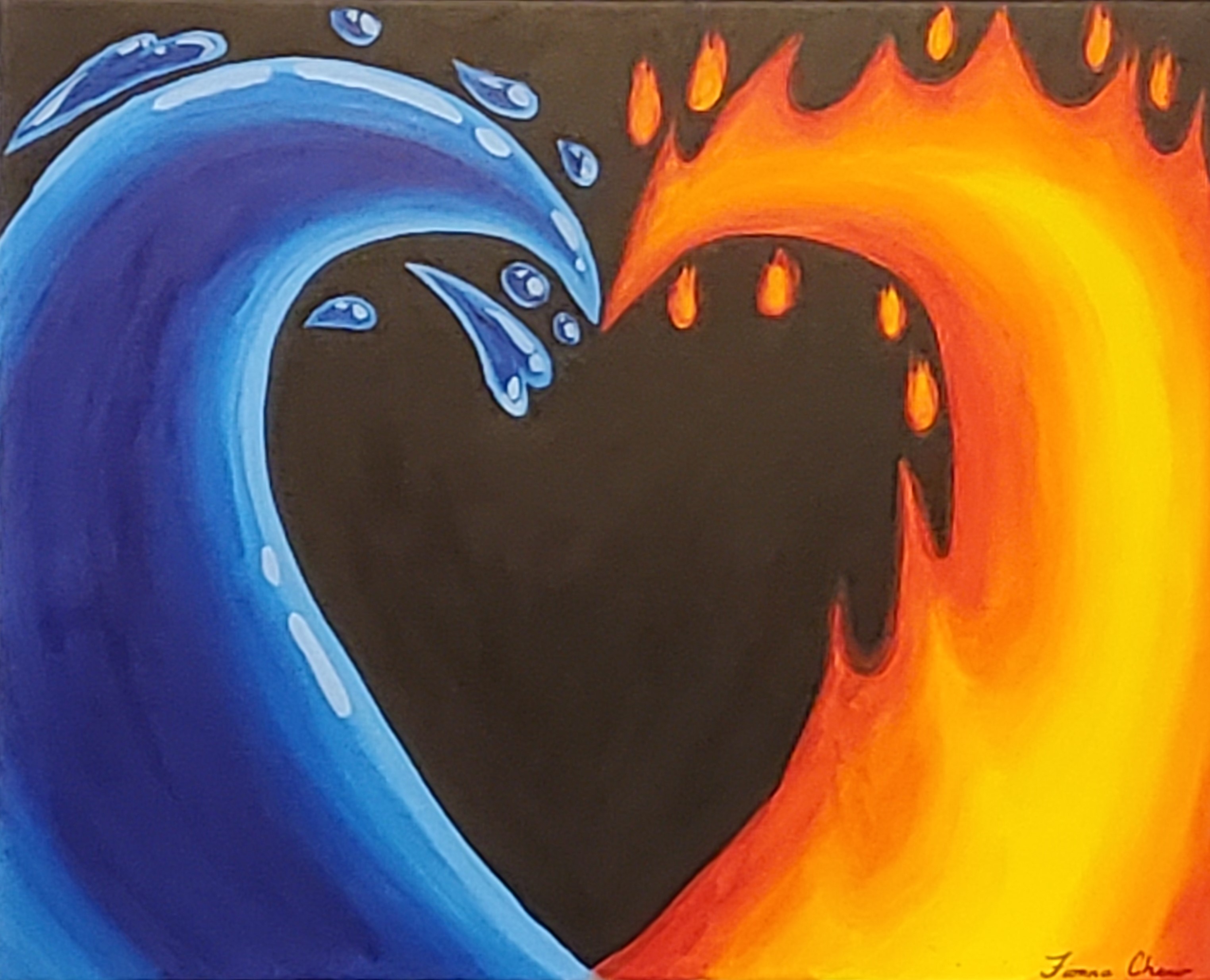 Fire & Ice DATE SET or SINGLE Canvas Version at 7:00pm