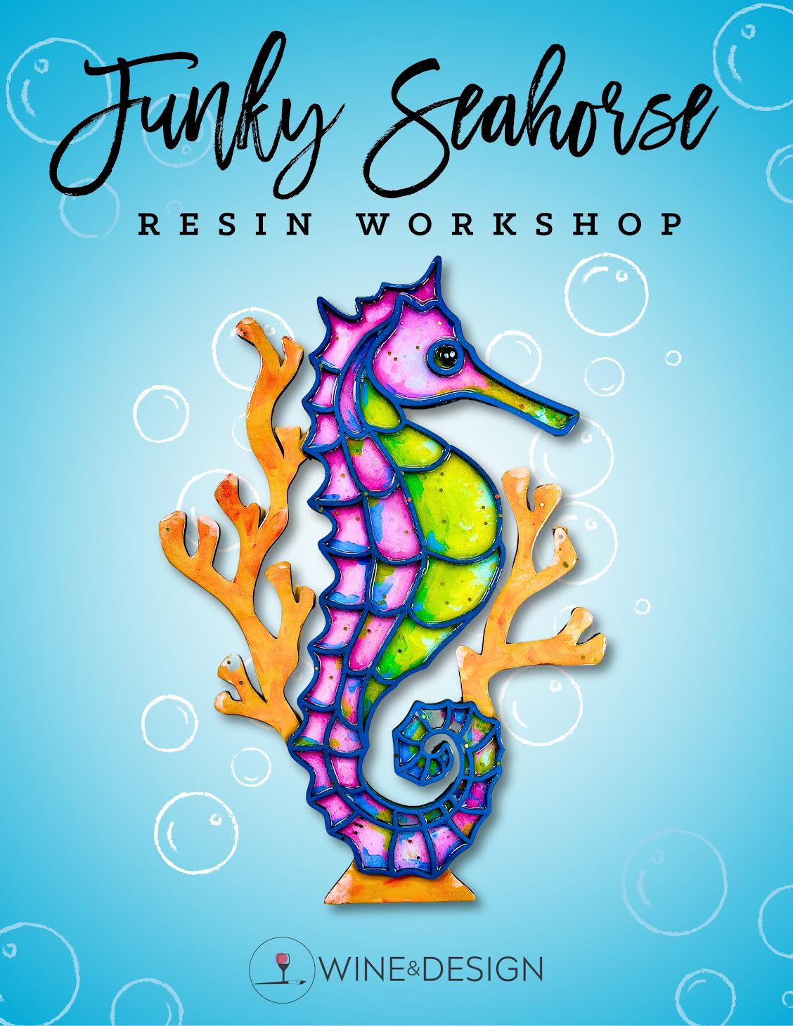 RESIN Seahorse | 3:00-5:00pm *MUST REGISTER BY 4/2/24!