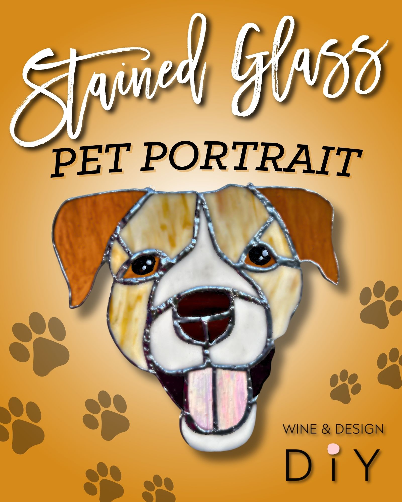 Stained Glass Pet Portrait