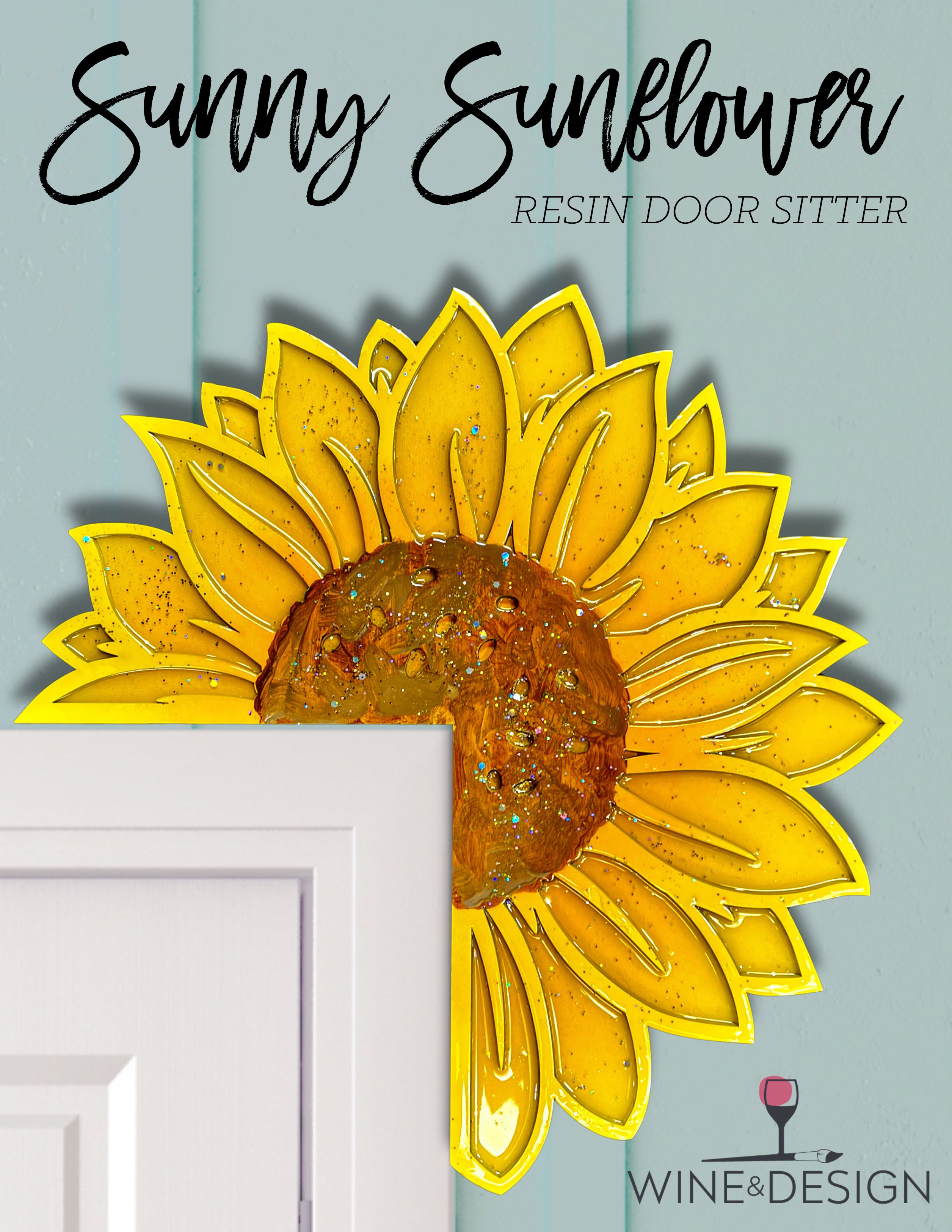 Resin Sunflower Door Sitter
