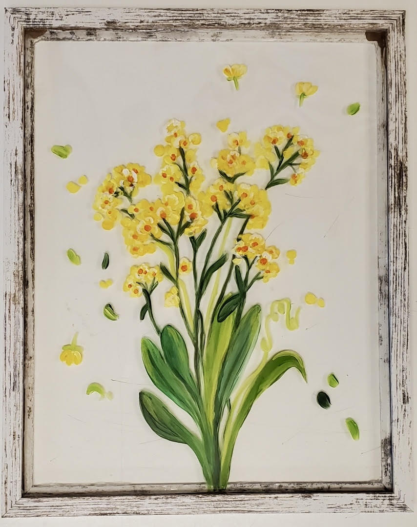 Yellow Spring Blooms with a Resin Finish | Book by 6/7