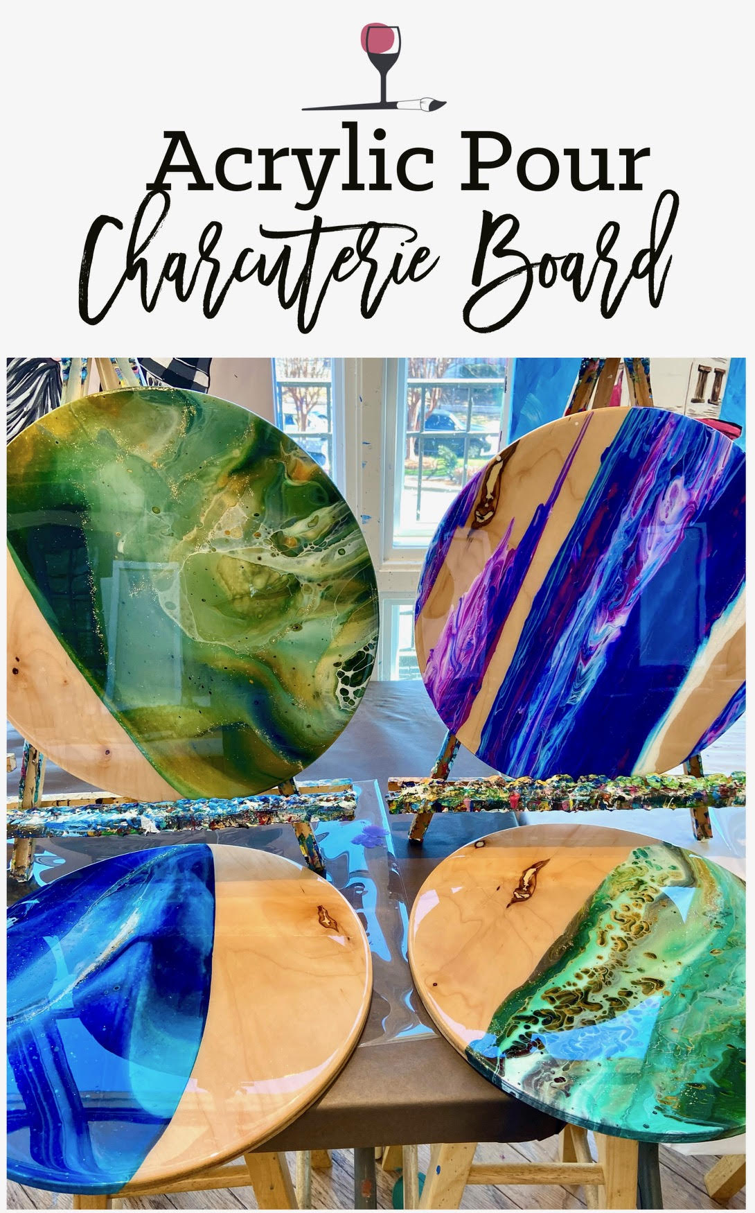 Acrylic Pour Charcuterie Board | Workshop