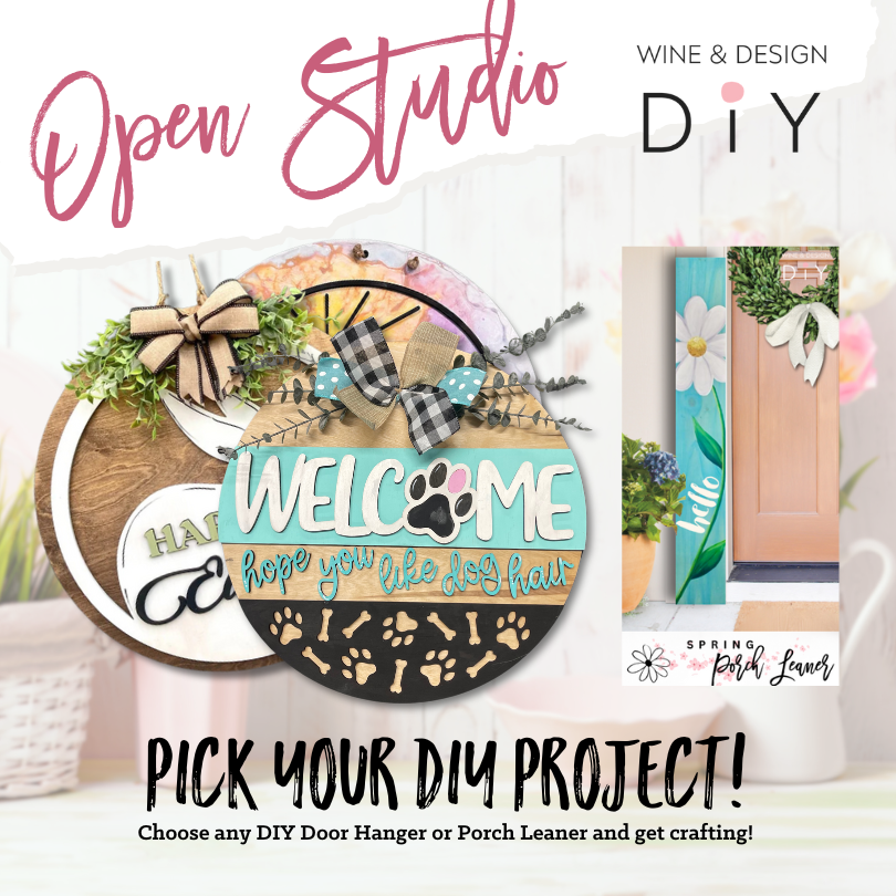 DIY Open Studio You Choose Your Door Hanger
