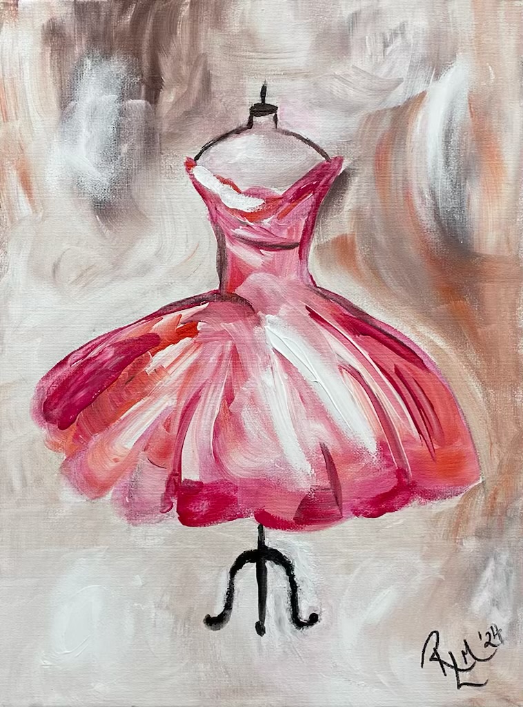Mother's Day Painting - Pretty Pink Dress