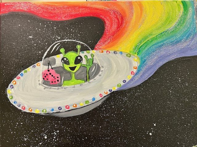Morning Art Camp - Paint Rainbow Invasion - Ages 5+