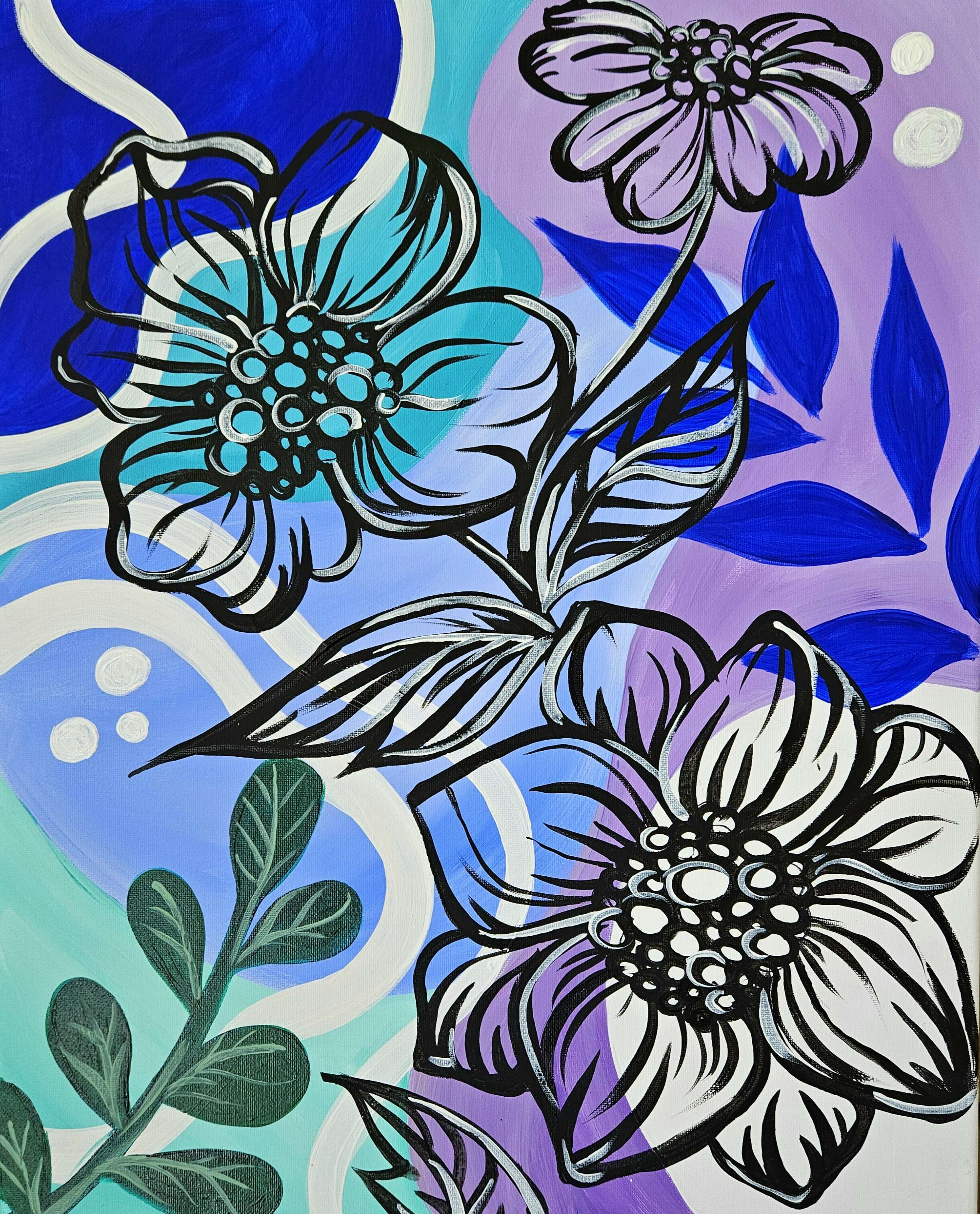 Blooms in Blue 