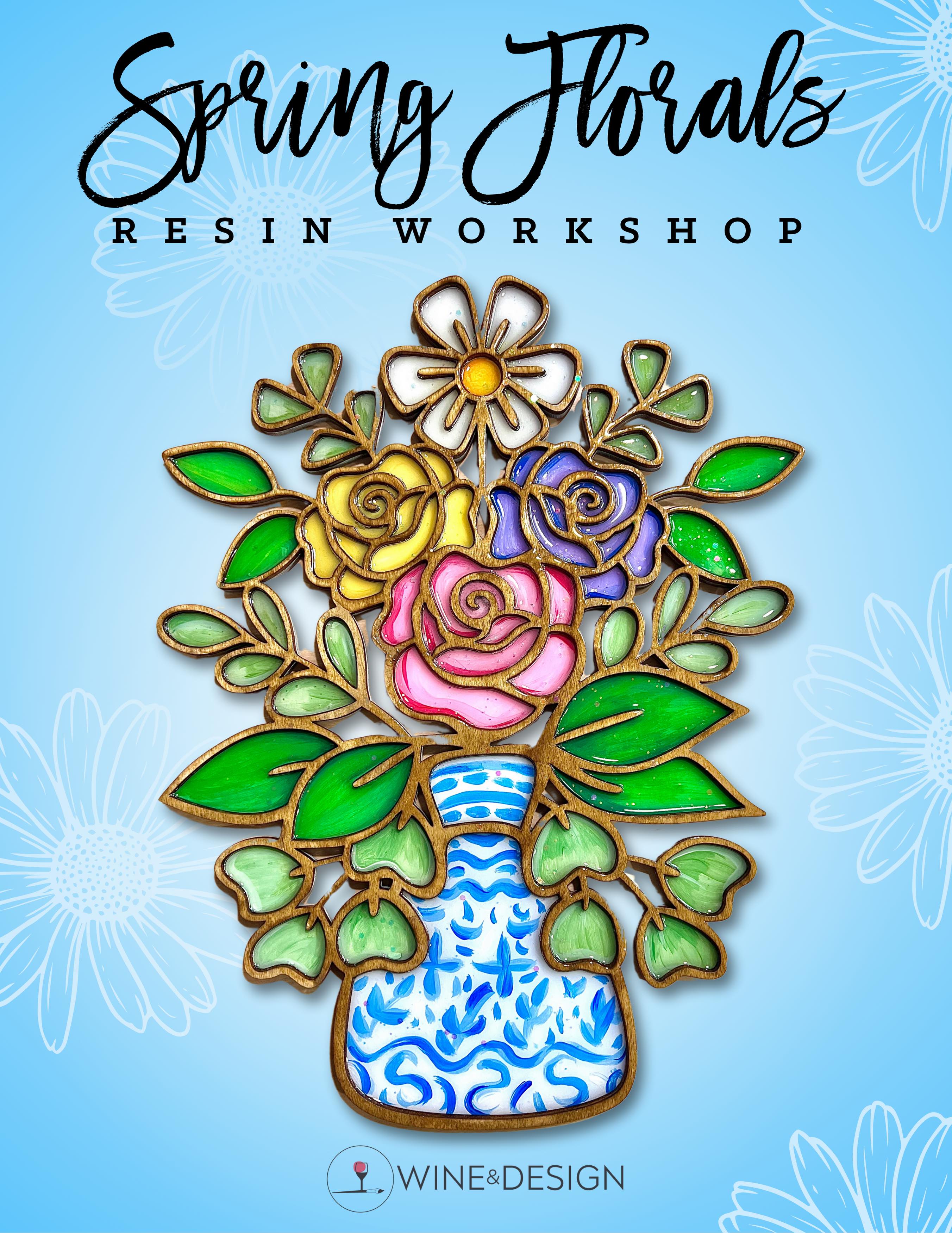 Resin Floral Vase for Mom! 6:30pm *Must register by 5/4/24!