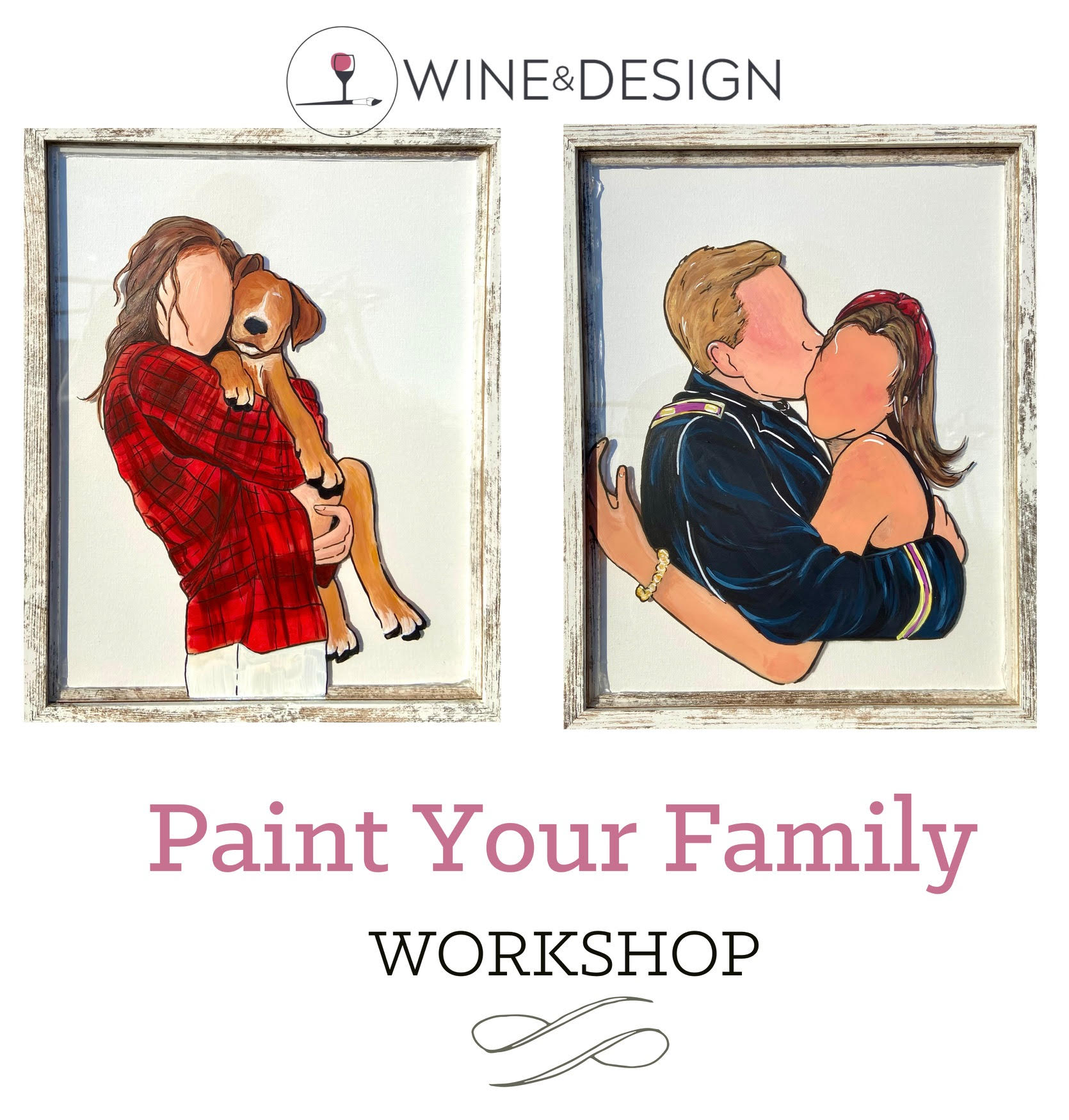 Paint Your Family in Resin | Workshop | Email us a Photo Four Days Before the Event