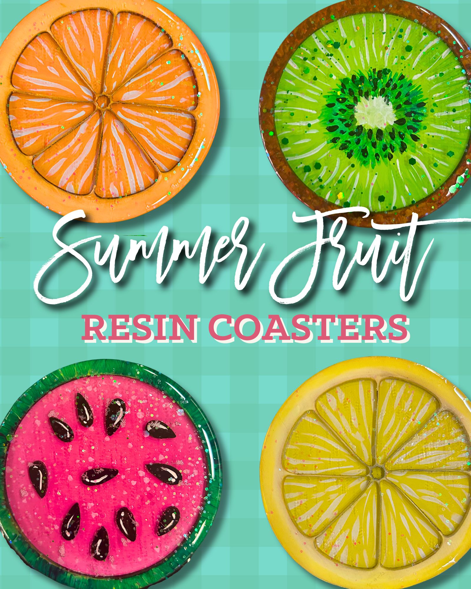 Summer Fruit Resin Coasters