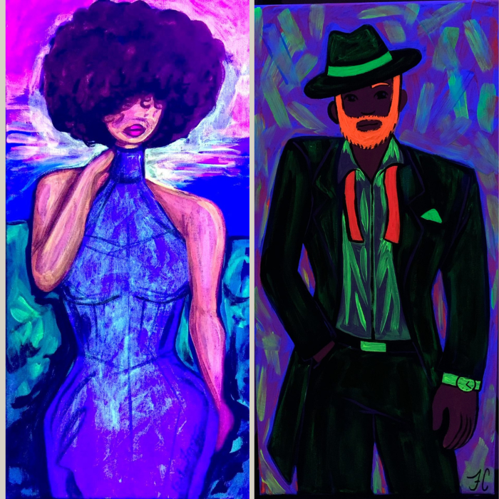 BLACKLIGHT SUITED & SLAYED | DATE NIGHT AND SINGLE CANVAS OPTIONS