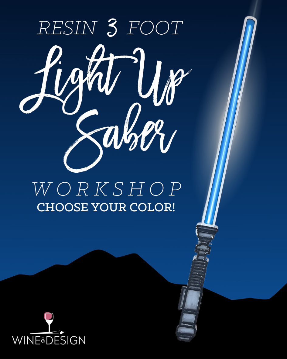 Brand New! 3 Foot Light Saber Resin Workshop - Pick Your Color