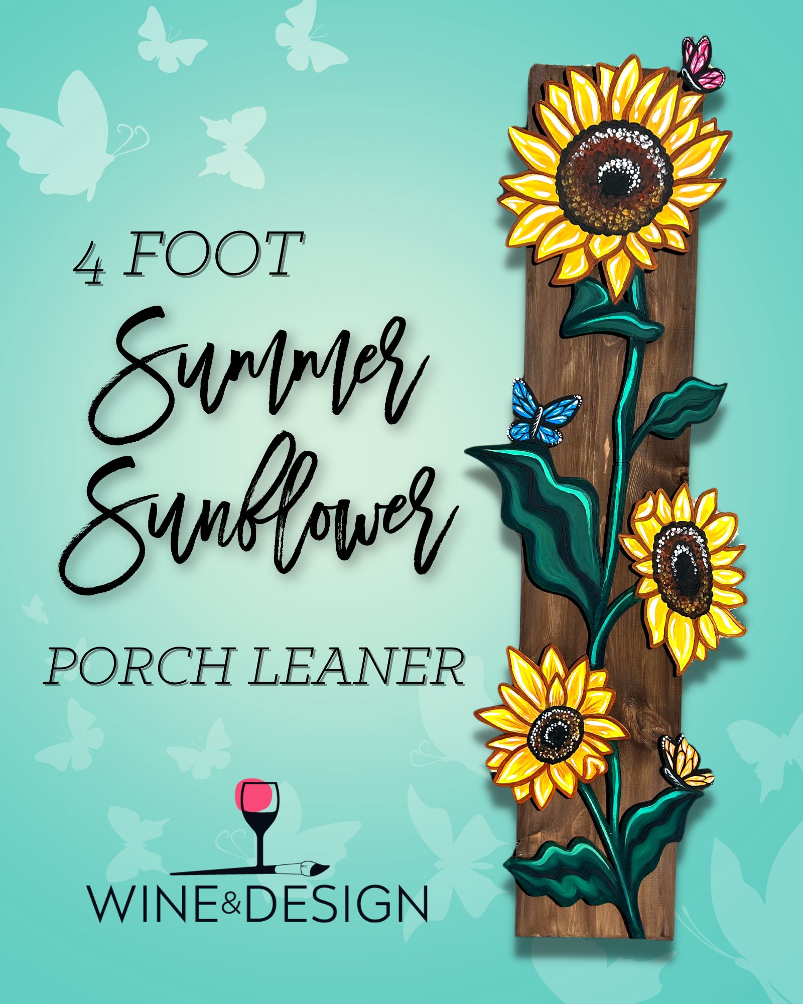 SOLD OUT!! 4FT SUMMER SUNFLOWER PORCH LEANER