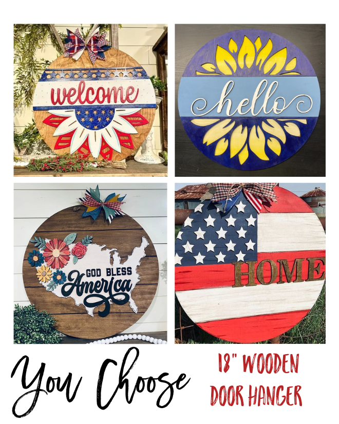DIY You Choose Summer Patriotic Door Hangers