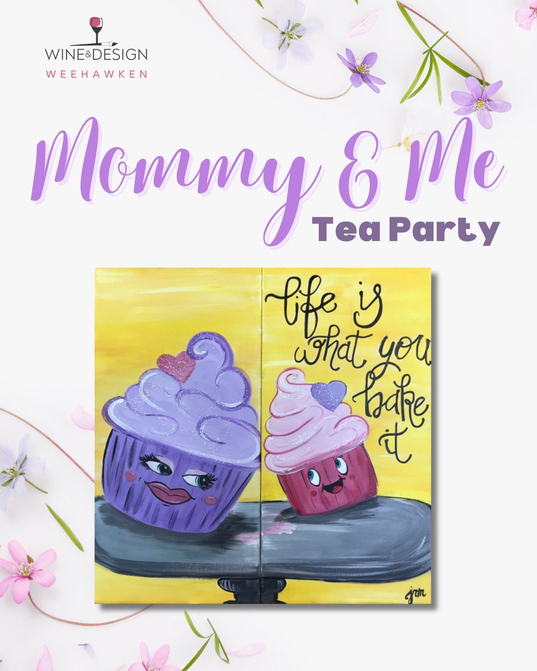 Mommy and Me Tea Party- Ticket includes Tea for Two, Treats & Two Canvases