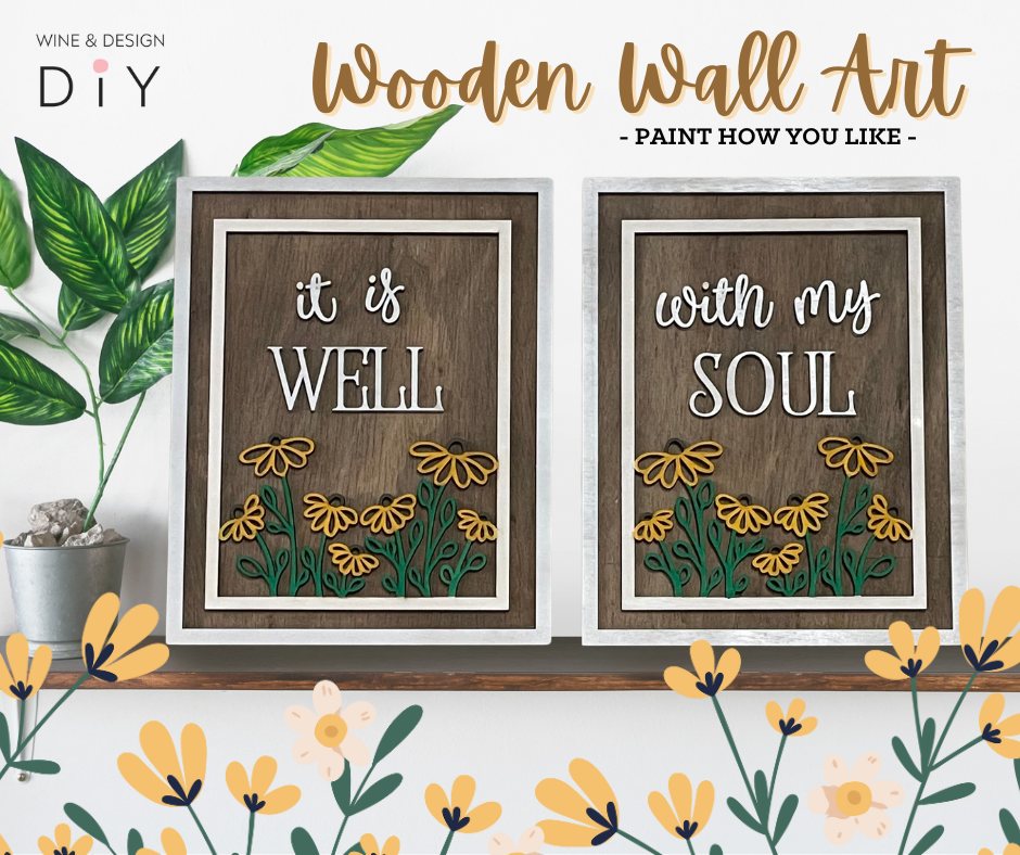 BRAND NEW! It Is Well With My Soul Wooden Art Set/2