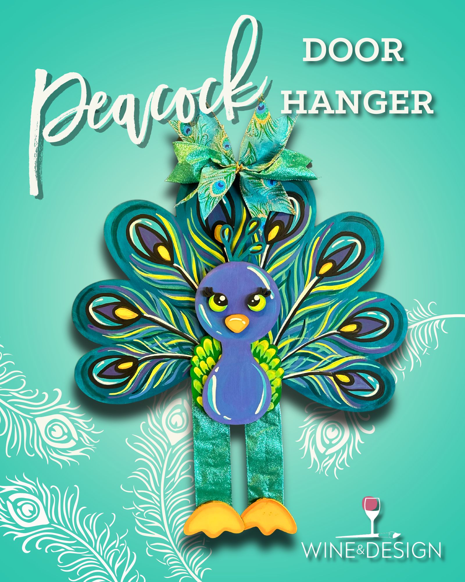 Peacock Door Hanger