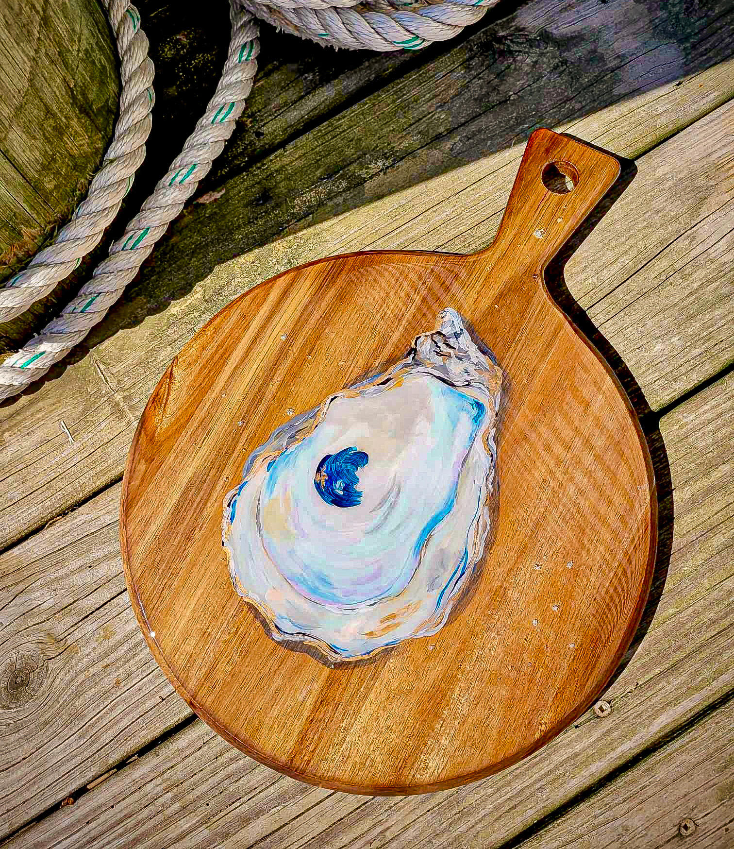 Round Resin Oyster Serving Board