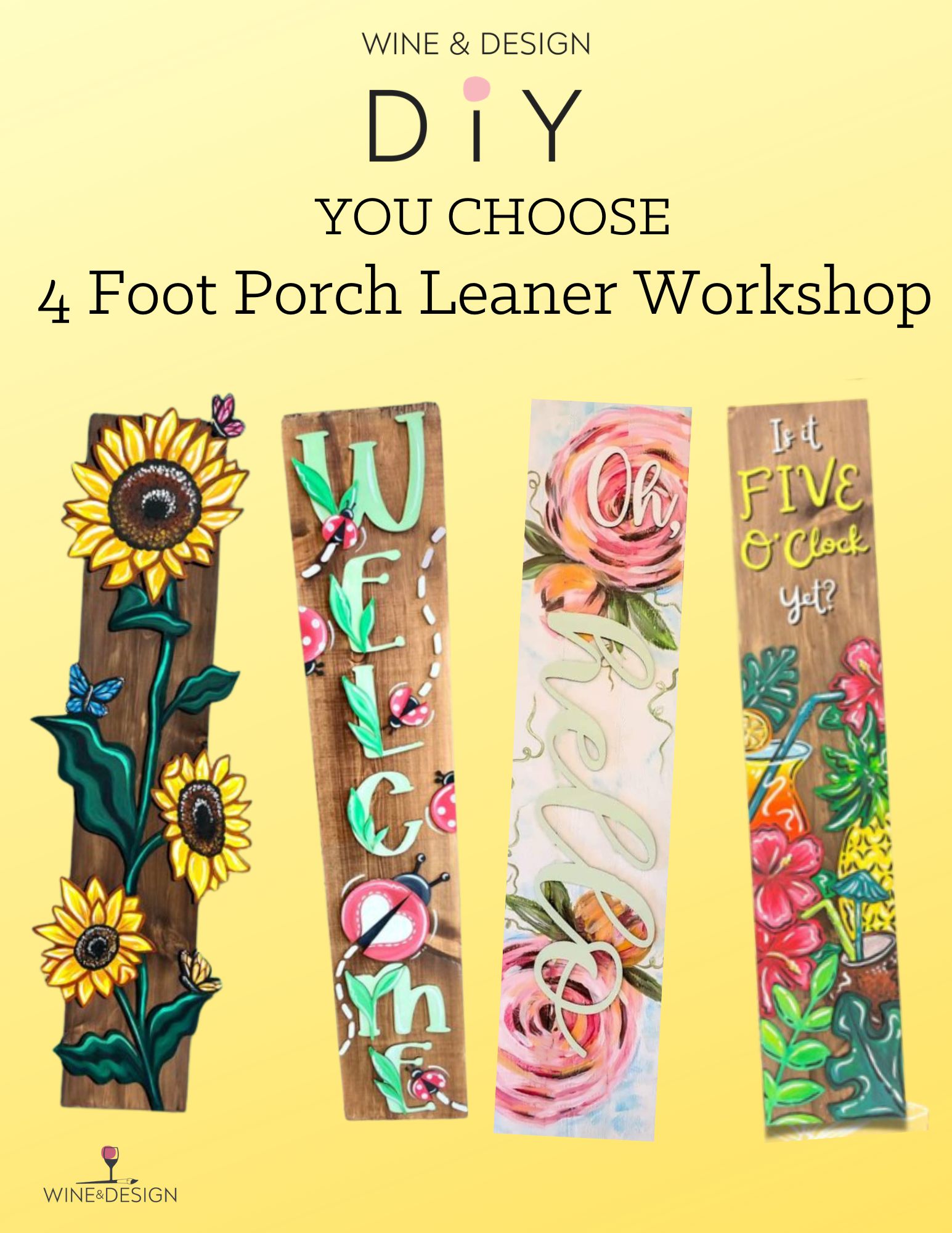 YOU CHOOSE! Summer Porch Leaner Workshop | 2:00-4:30pm *Must register by 6/22/24
