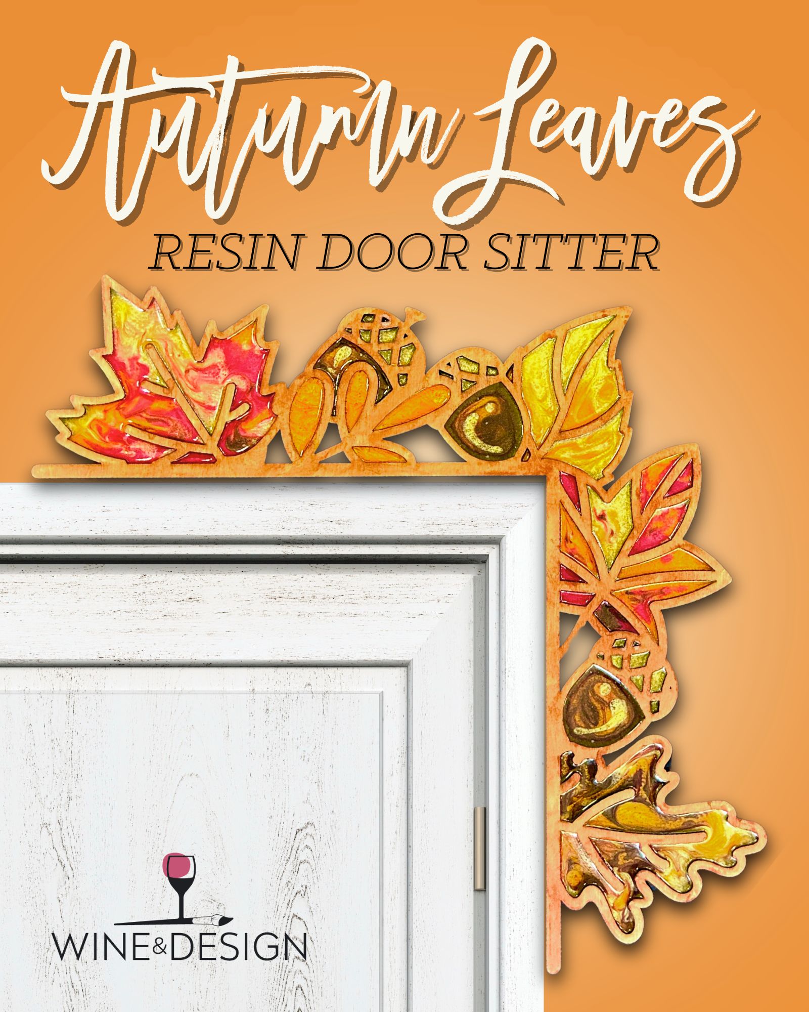 Autumn Leaves Door Sitter Paint + Resin | DiY Resin Workshop | FALL SNEAK PEEK