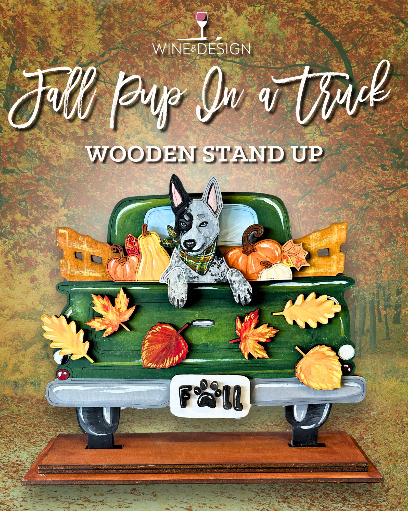 Fall Pup in a Truck | Paint Your Pet!