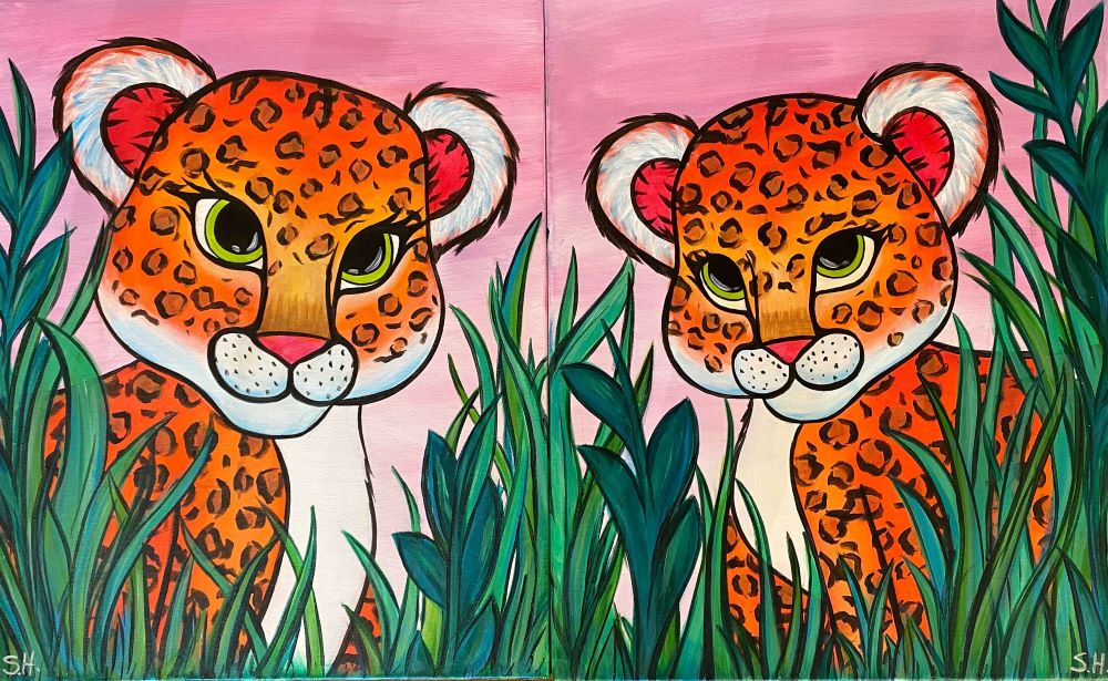 Art Buzz Kids Parent & Me Cheetahs - 1 Ticket Covers 2 Painters