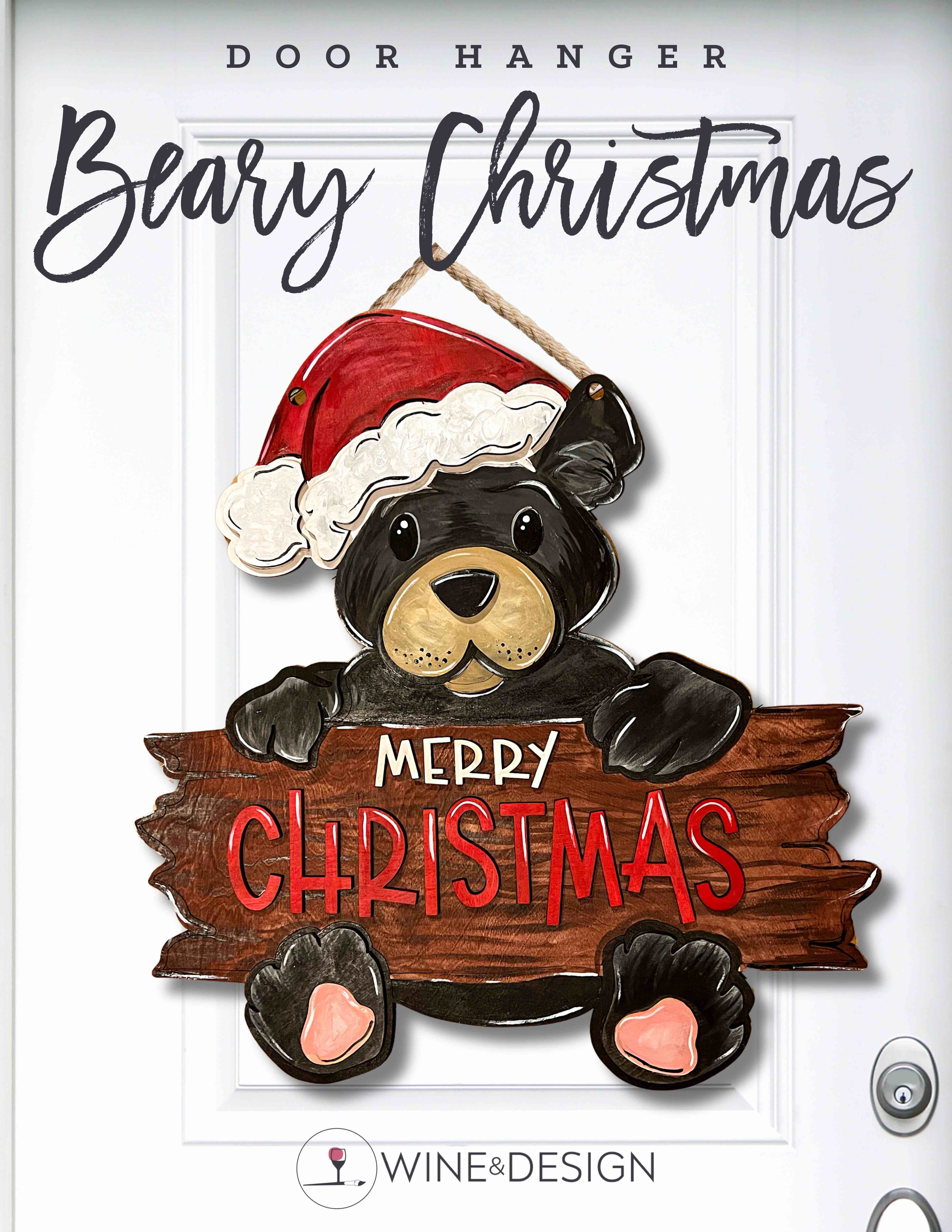 New Bern Beary Christmas Door Hanger