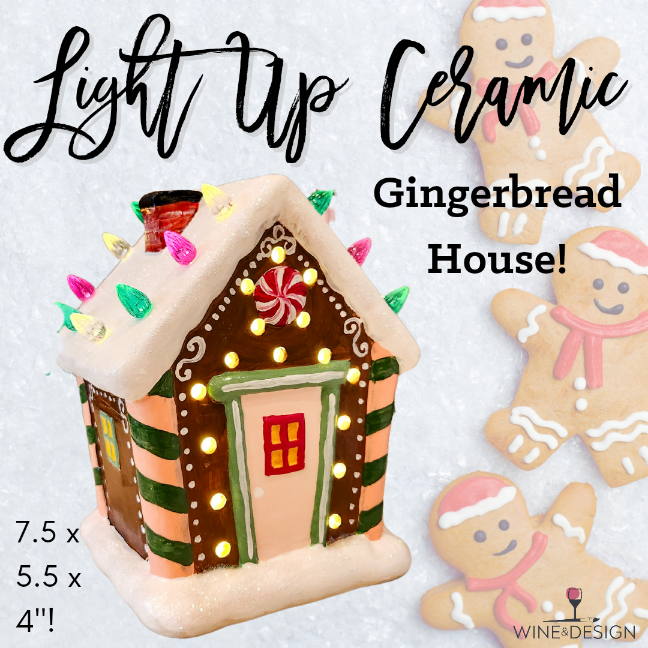 7 SEATS LEFT! Light Up Ceramic Gingerbread House