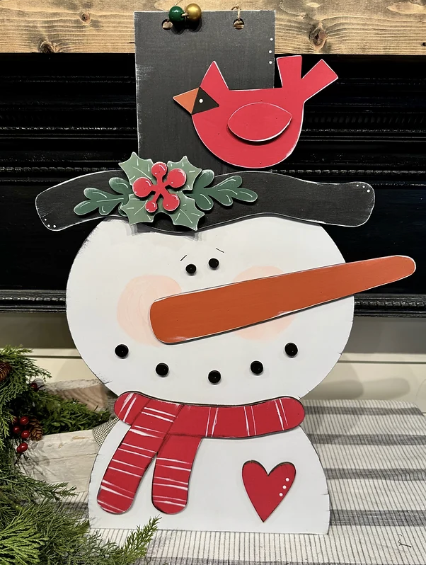 Whimsical Snowman & Cardinal Door Hanger Workshop