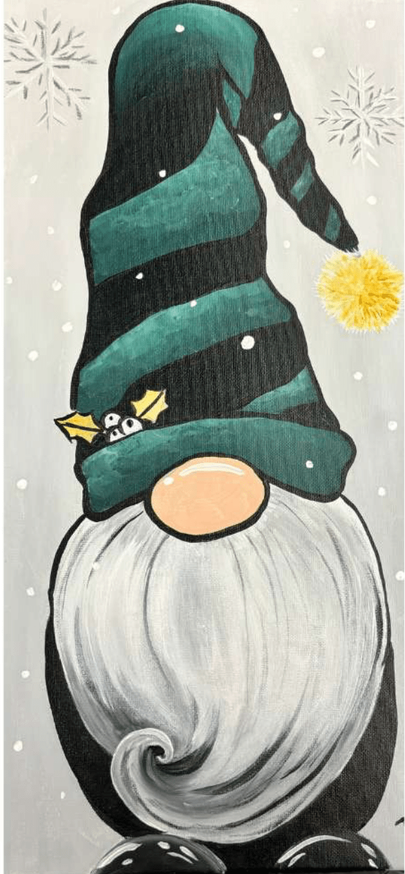 NEW Winter Gnome - A step by step canvas painting experience! 