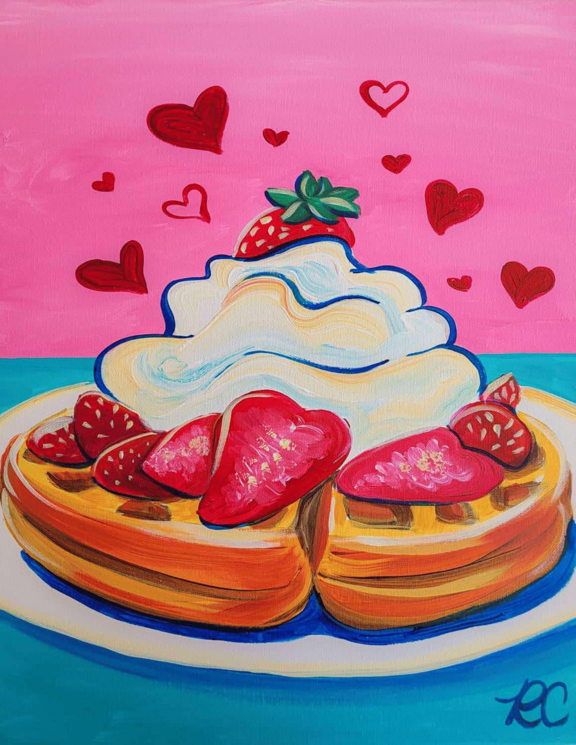 Galentine's Day Waffles