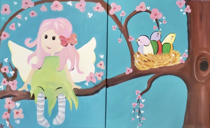 Mommy and Me Tree fairy and chicks 