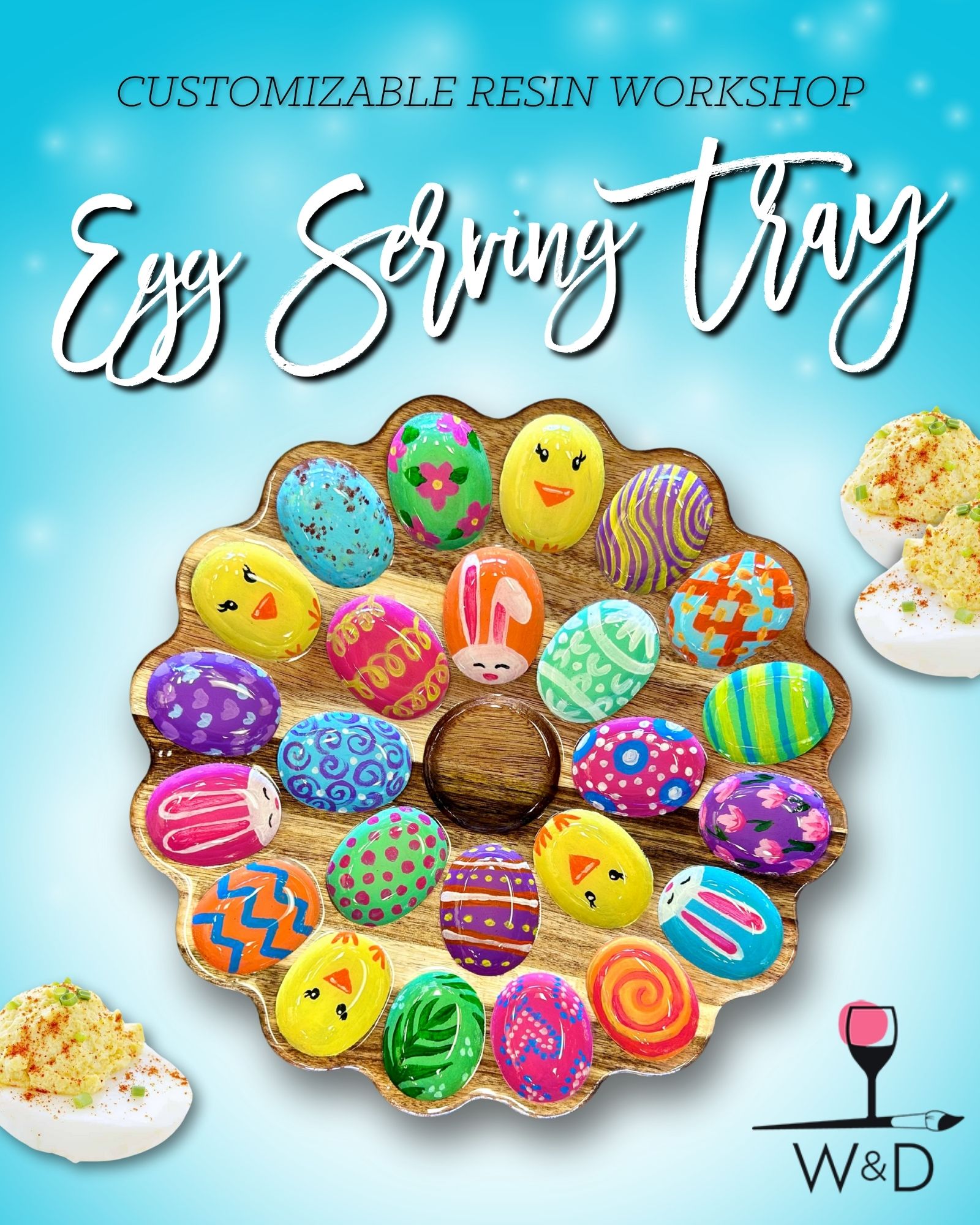 Resin Egg Serving Tray