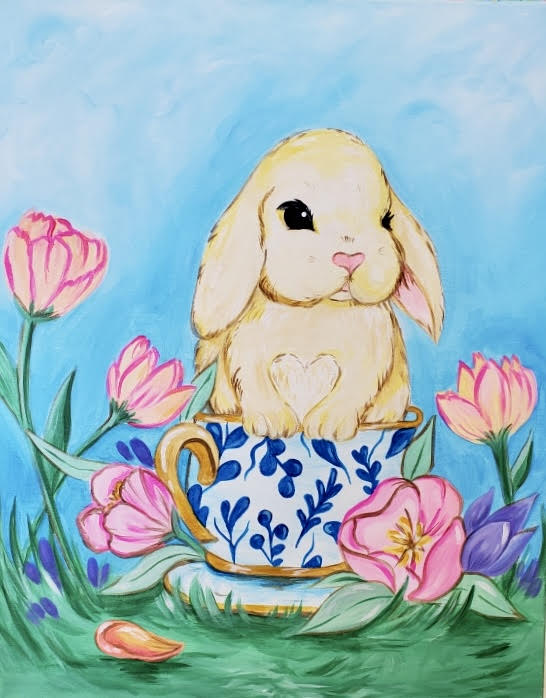 Easter Sunday Special! Bottomless Mimosas! Tea Cup Bunny