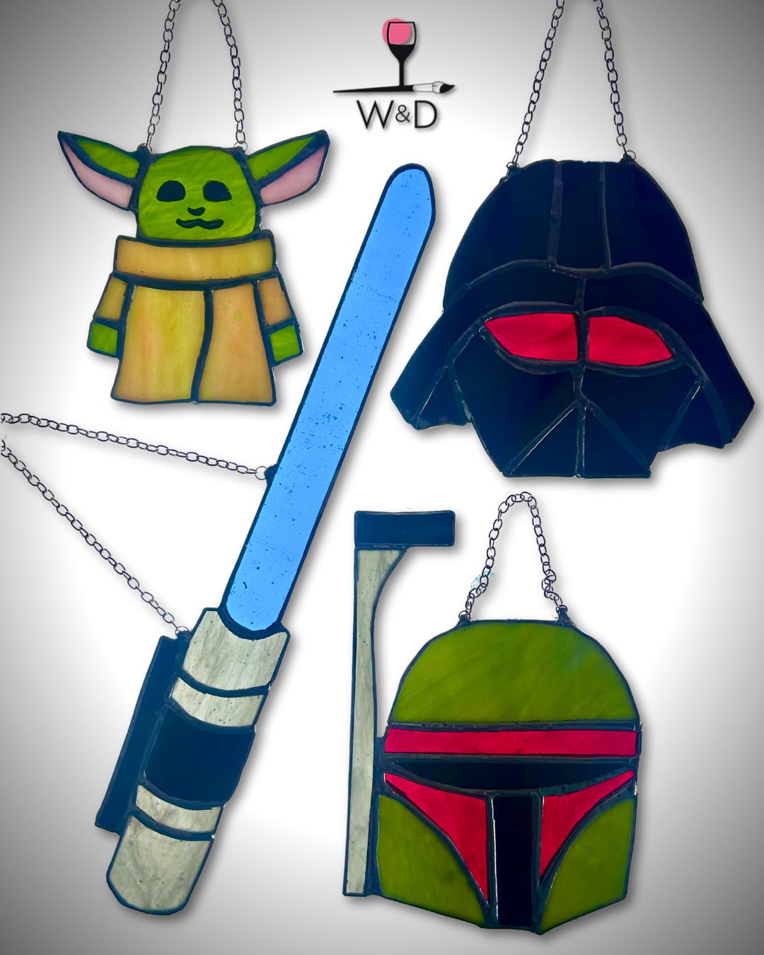 May The Fourth Be With You Stained Glass Sun Catchers/Ornaments
