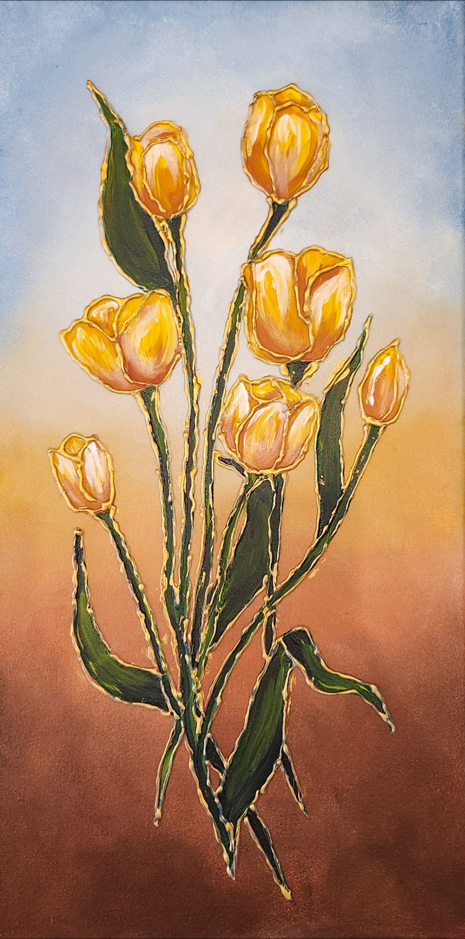 NEW! Embossed Tulip Bouquet