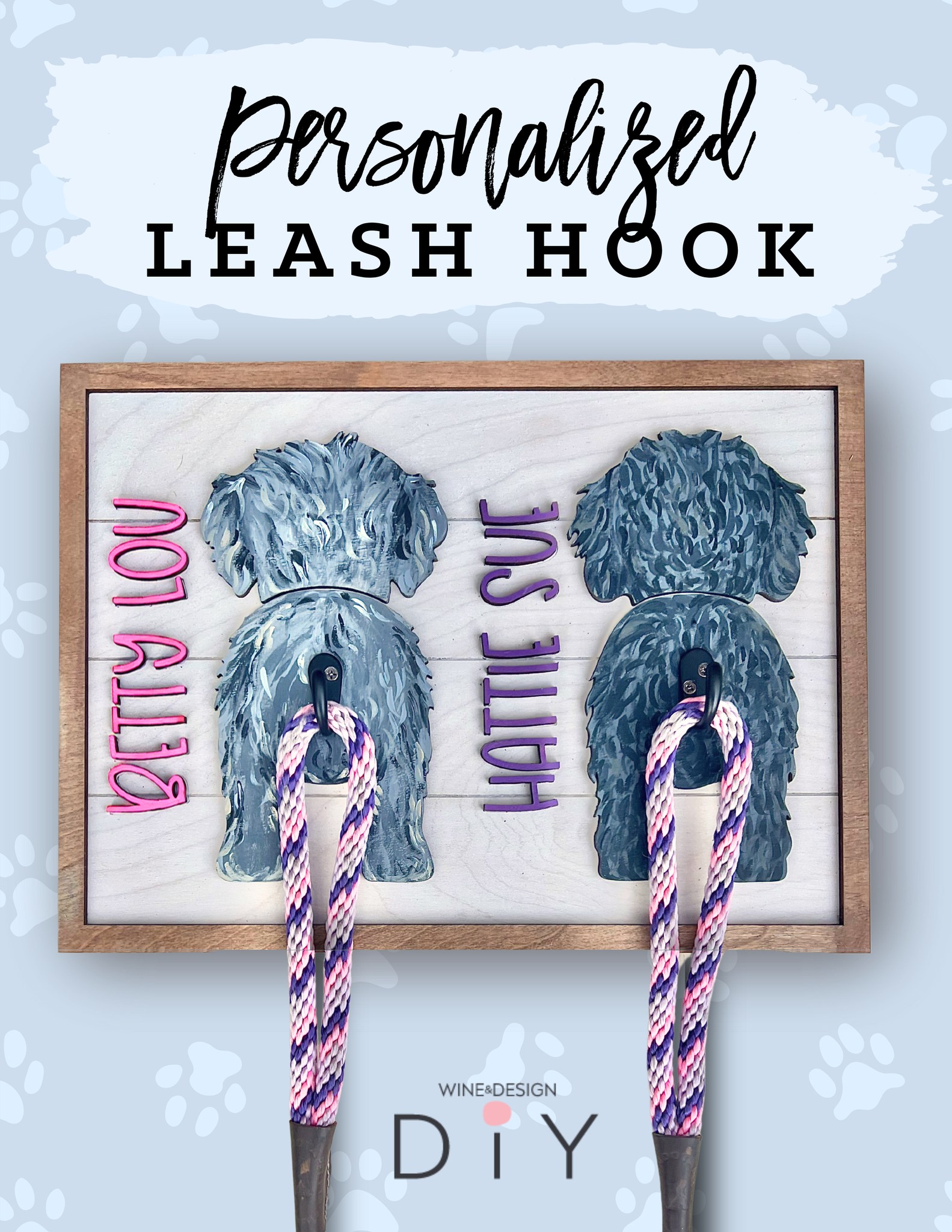 Personalized Pet Leash Holder