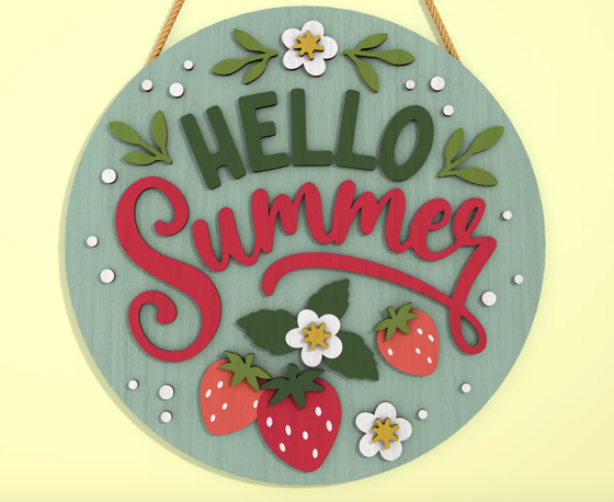 Folky Hello Summer Door Hanger Workshop