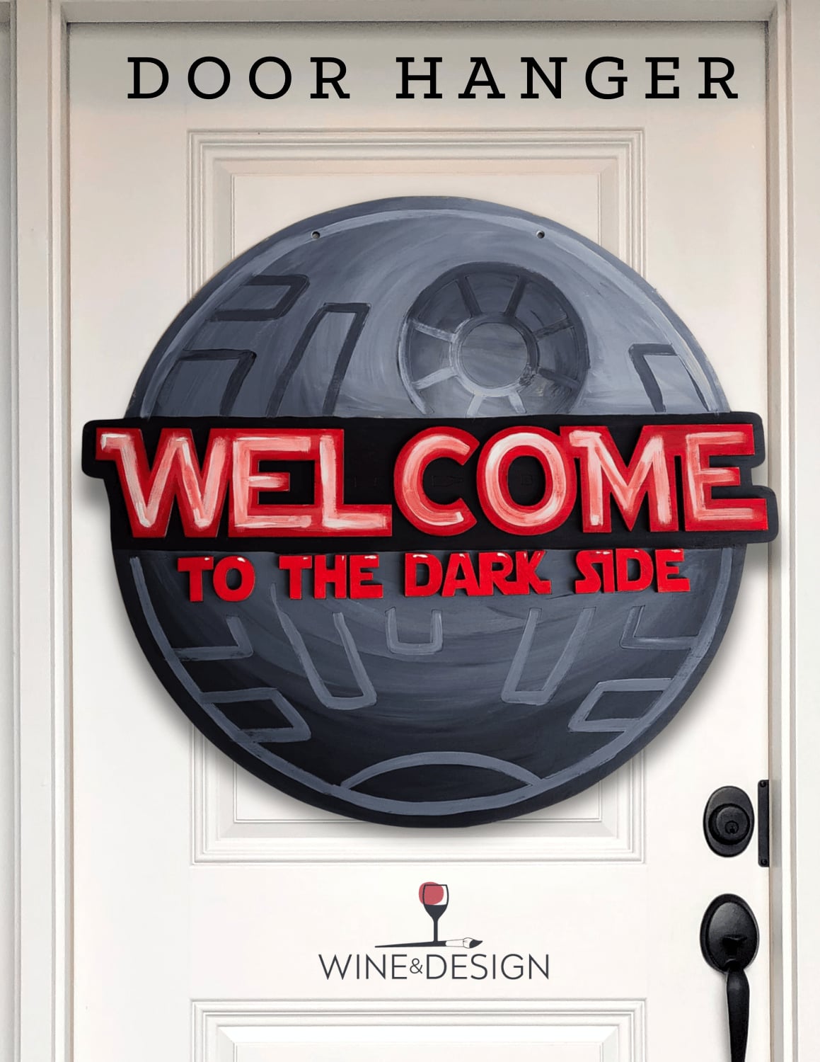 Welcome to the Darkside Door Hanger | May The 4th Be With You