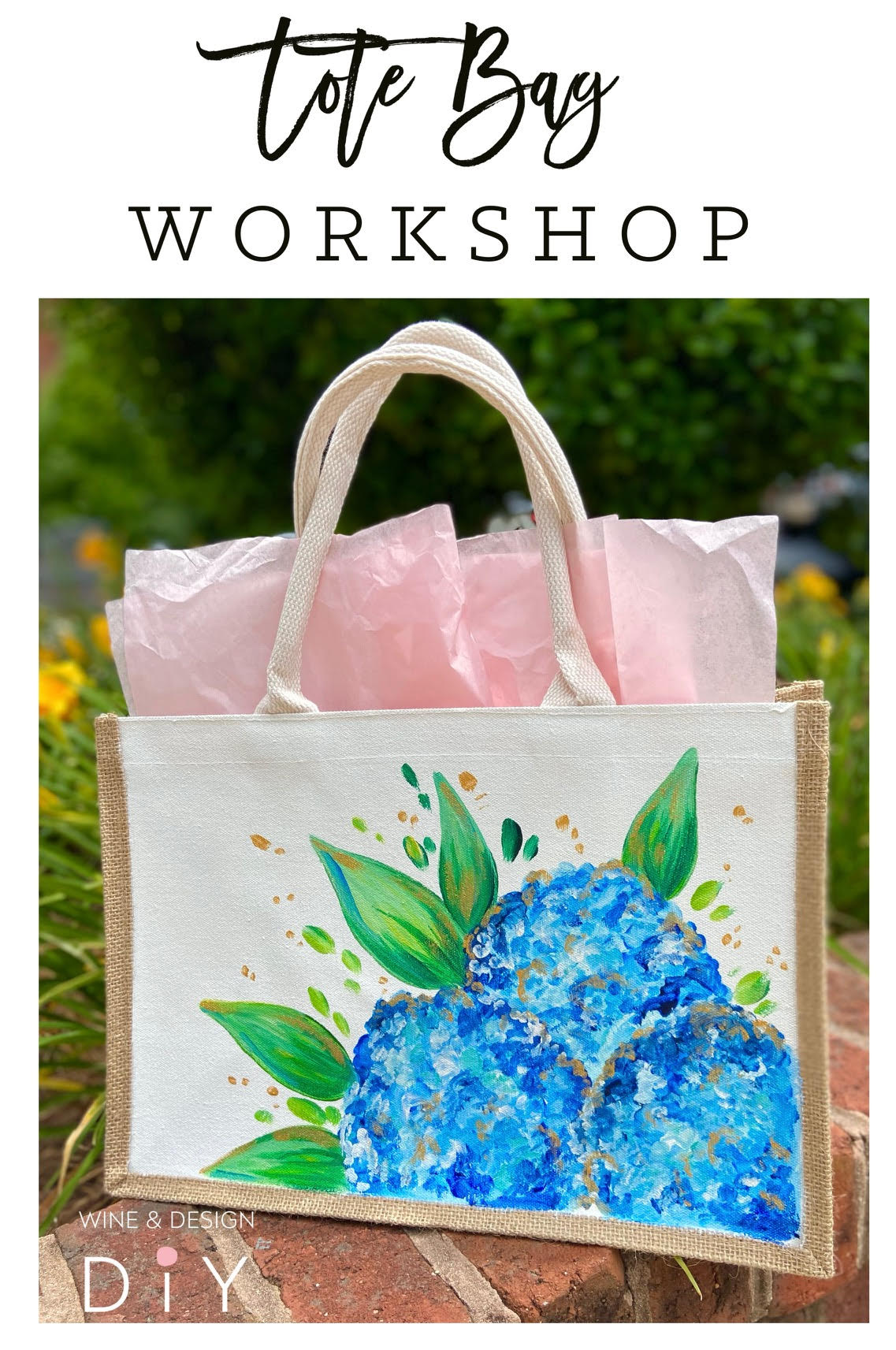 Echoes of Blue Tote Bag Workshop