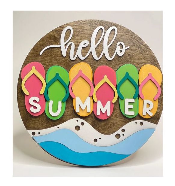 Hello Summer Flip Flop Door Hanger Workshop
