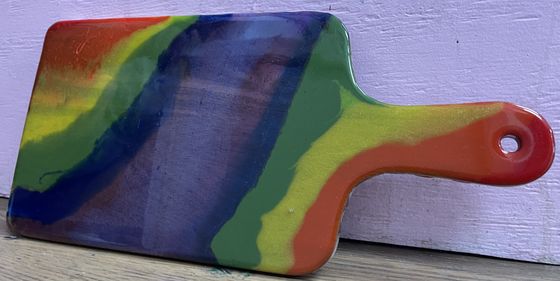 Rainbow Resin Charcuterie Board