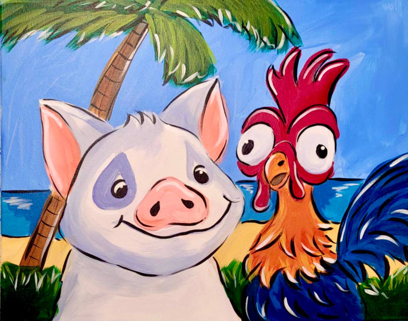 Afternoon Family Paint - Tropical Besties!