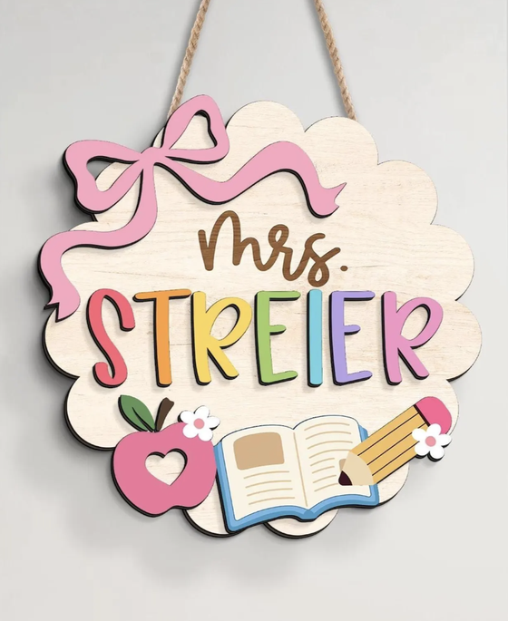Teacher's Appreciation Week: Bow Door Hanger *10% off with valid teachers ID*