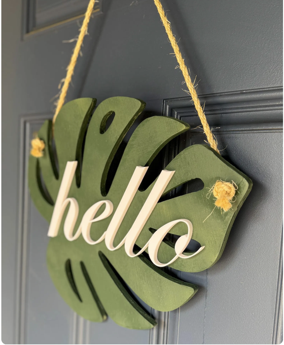Hello Monstera Door Hanger Workshop at Carolina Home and Garden!