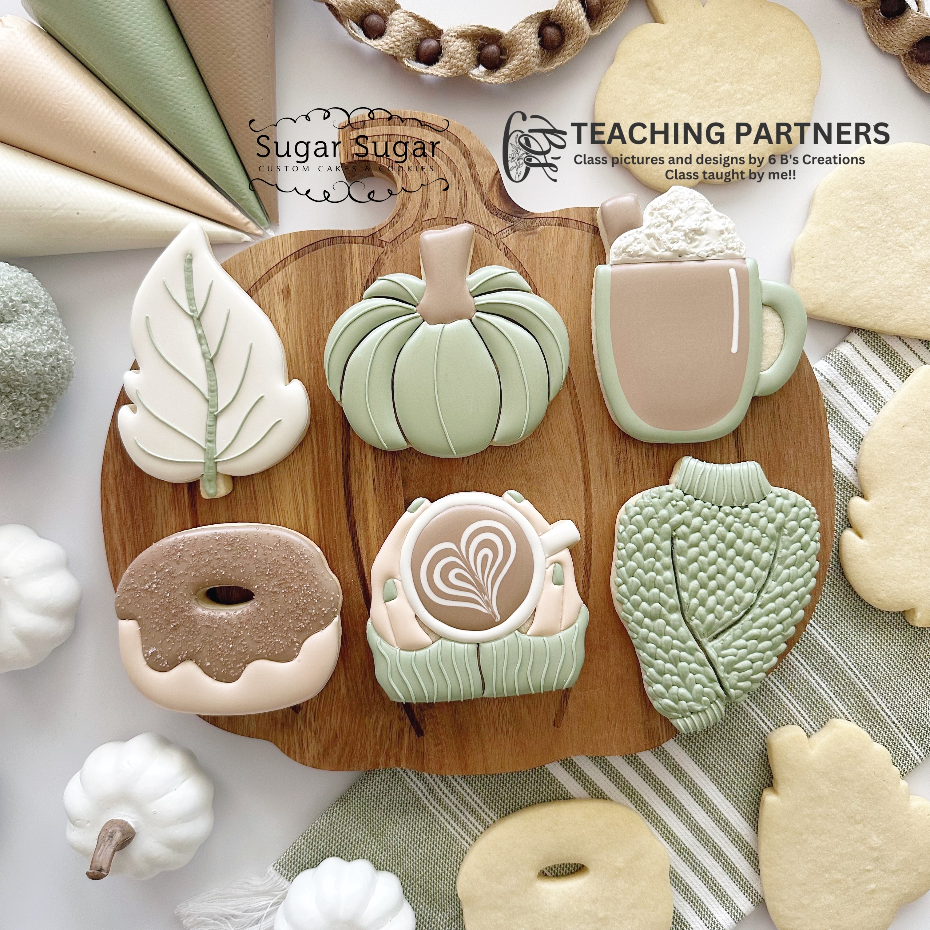 Cookie Decorating Workshop Sweater Weather featuring Special Guest: Melissa Hediger with Sugar Sugar Custom Cakes & Cookies! 3:00-5:00pm