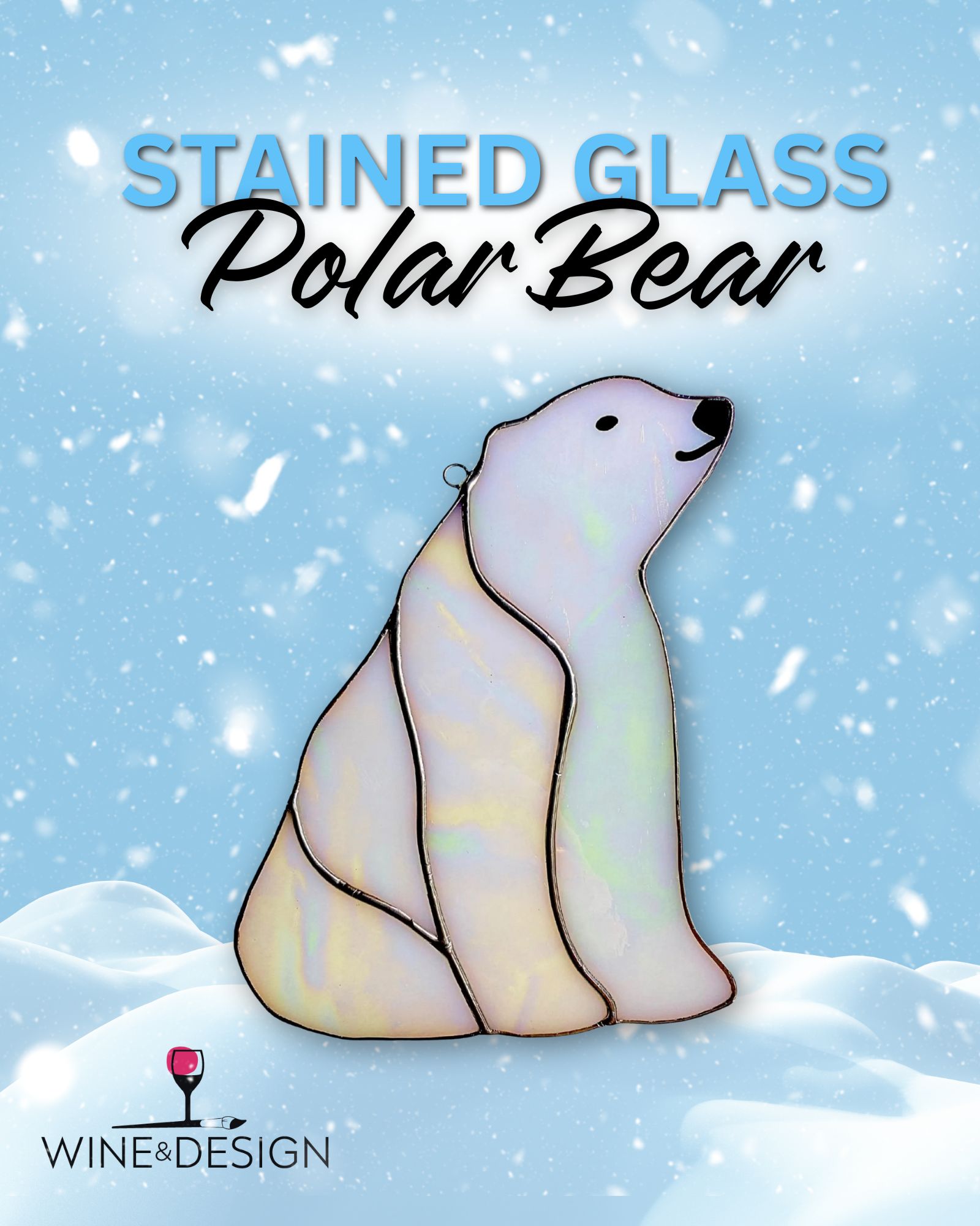 Stained Glass Polar Bear